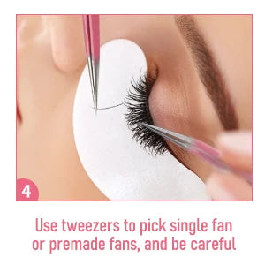 Eyelash Extensions Professional Fiber Tip Tweezers