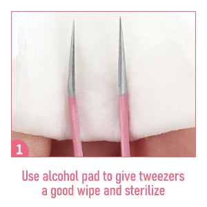 Eyelash Extensions Professional Fiber Tip Tweezers