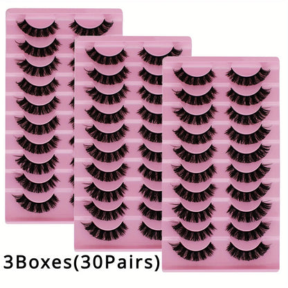 3Boxes(30Pairs) DD Curl Russian Strip Lashes