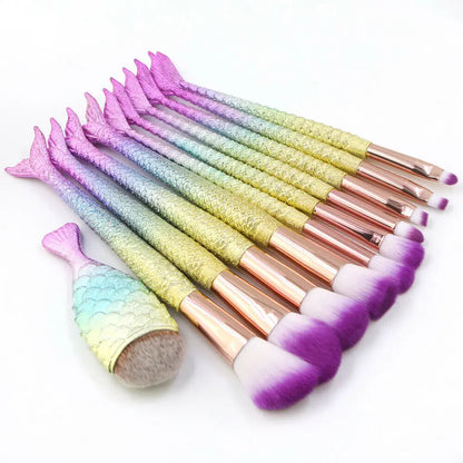 Makeup Pro 11PCS Mermaid Brush Tools