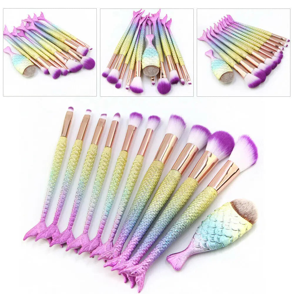 Makeup Pro 11PCS Mermaid Brush Tools