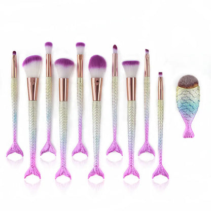 Makeup Pro 11PCS Mermaid Brush Tools