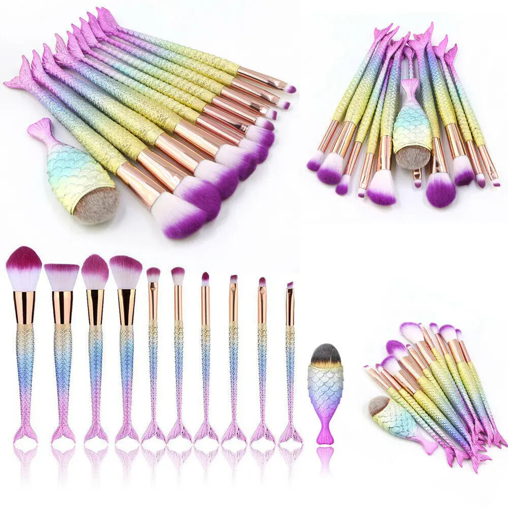 Makeup Pro 11PCS Mermaid Brush Tools